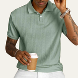 Men's Textured Button Up Polo | Casual Summer Style