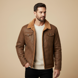 Men's Shearling Leather Jacket | Vintage Warmth & Timeless Style