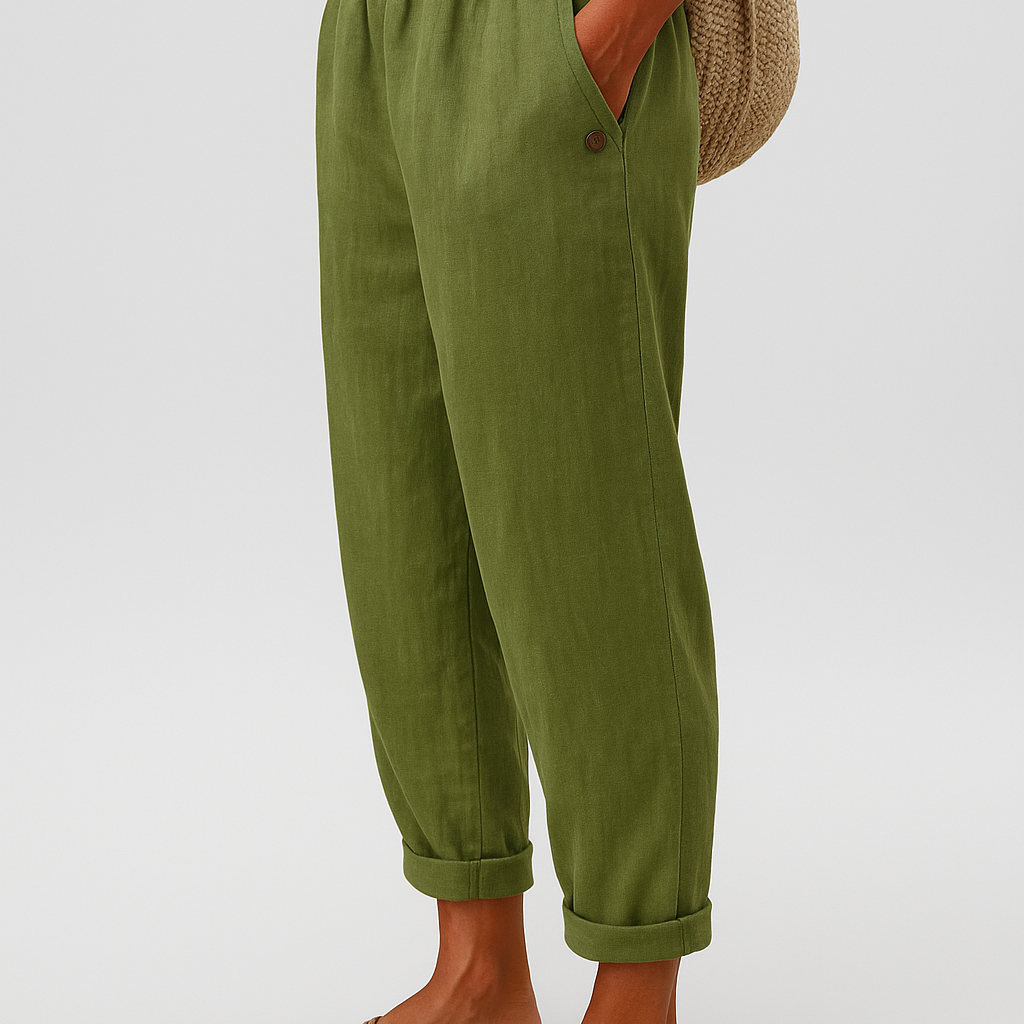 Women's Straight-Leg Trousers with Side Pockets | Comfortable Everyday Style
