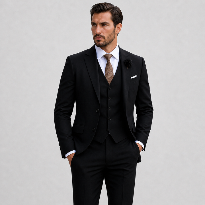 Men's Three-Piece Linen Suit with Waistcoat | Summer Elegance