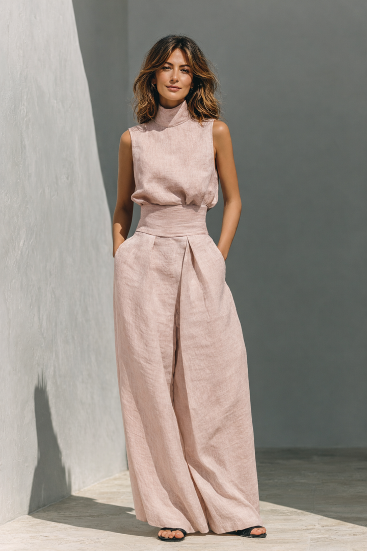 Elsie | Sleeveless Top and Wide-Leg Trouser Set