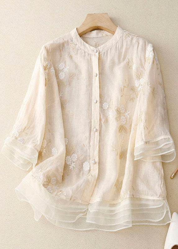 Lucy | Blouse with Floral Accent Details