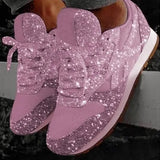Cushioned Glitter Sneakers | Sparkle With Every Step