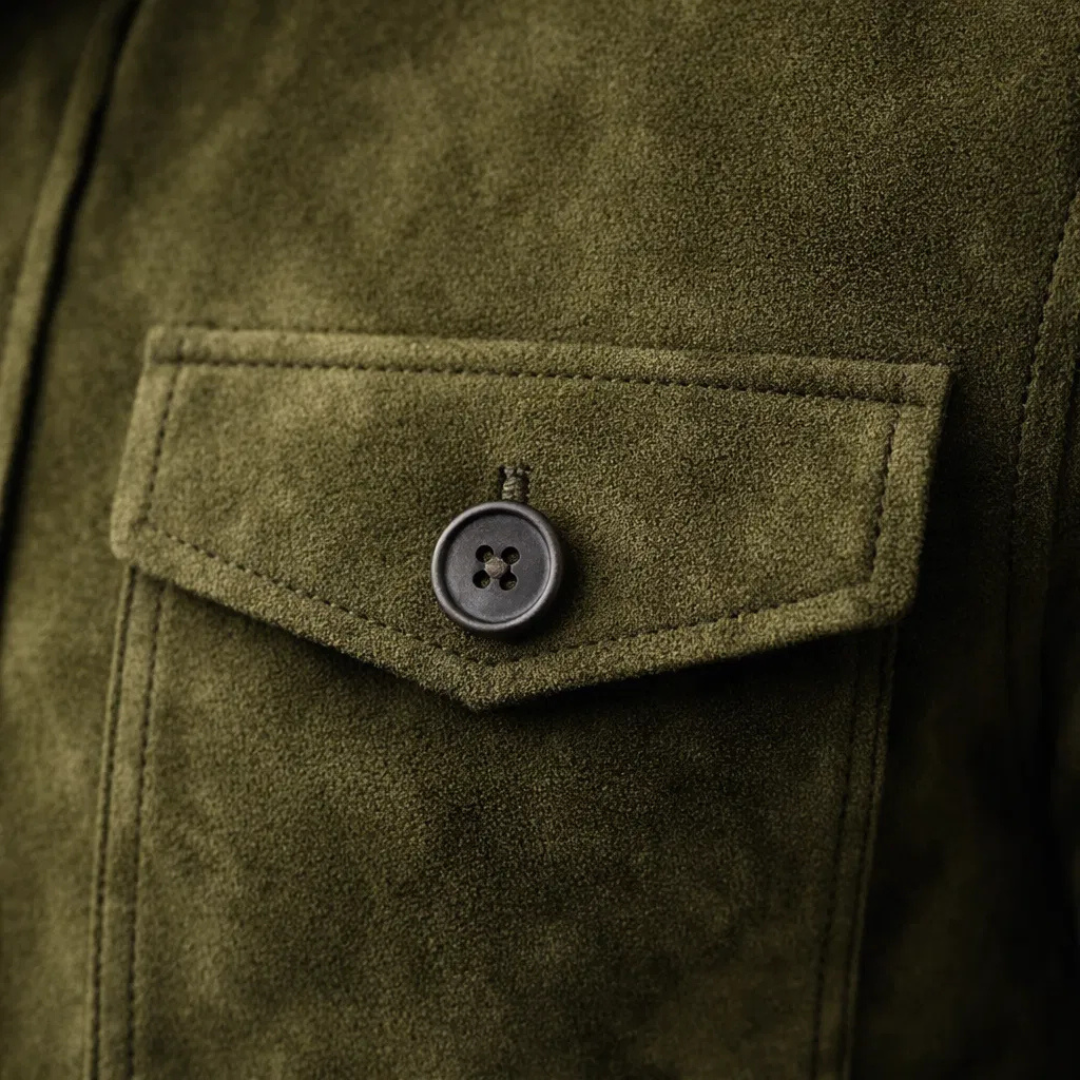 Luke | Suede-Look Jacket with Front Pockets