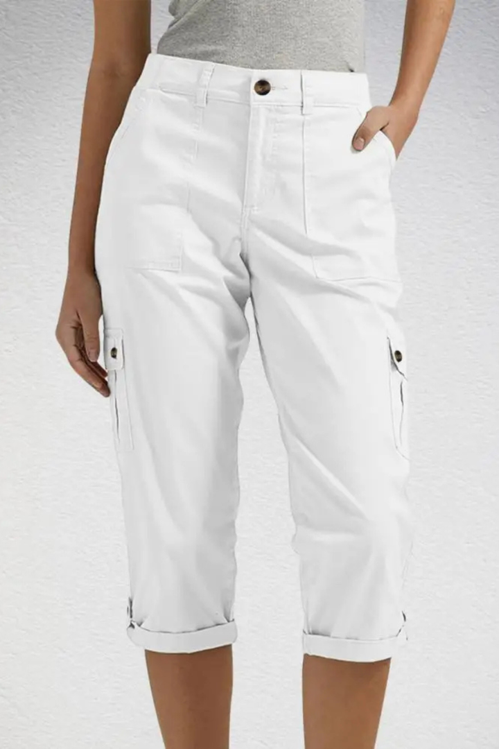 Irene | Cropped Cargo Trousers