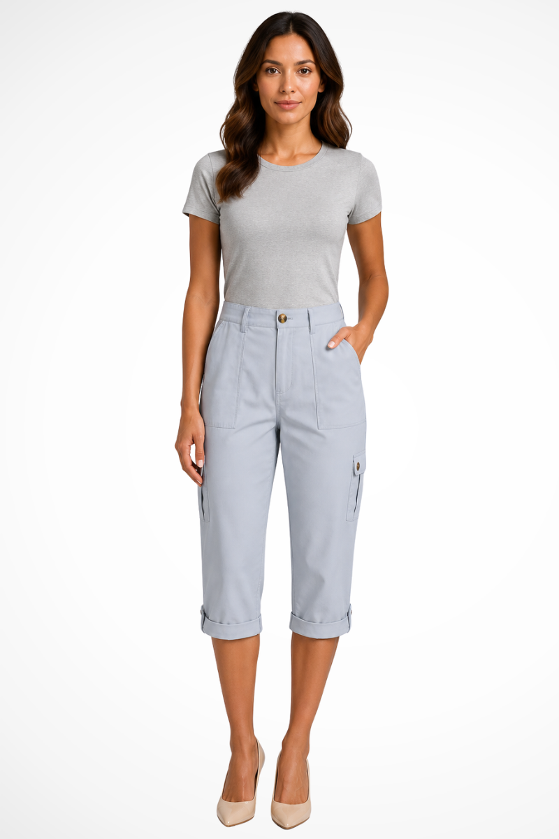 Irene | Cropped Cargo Trousers