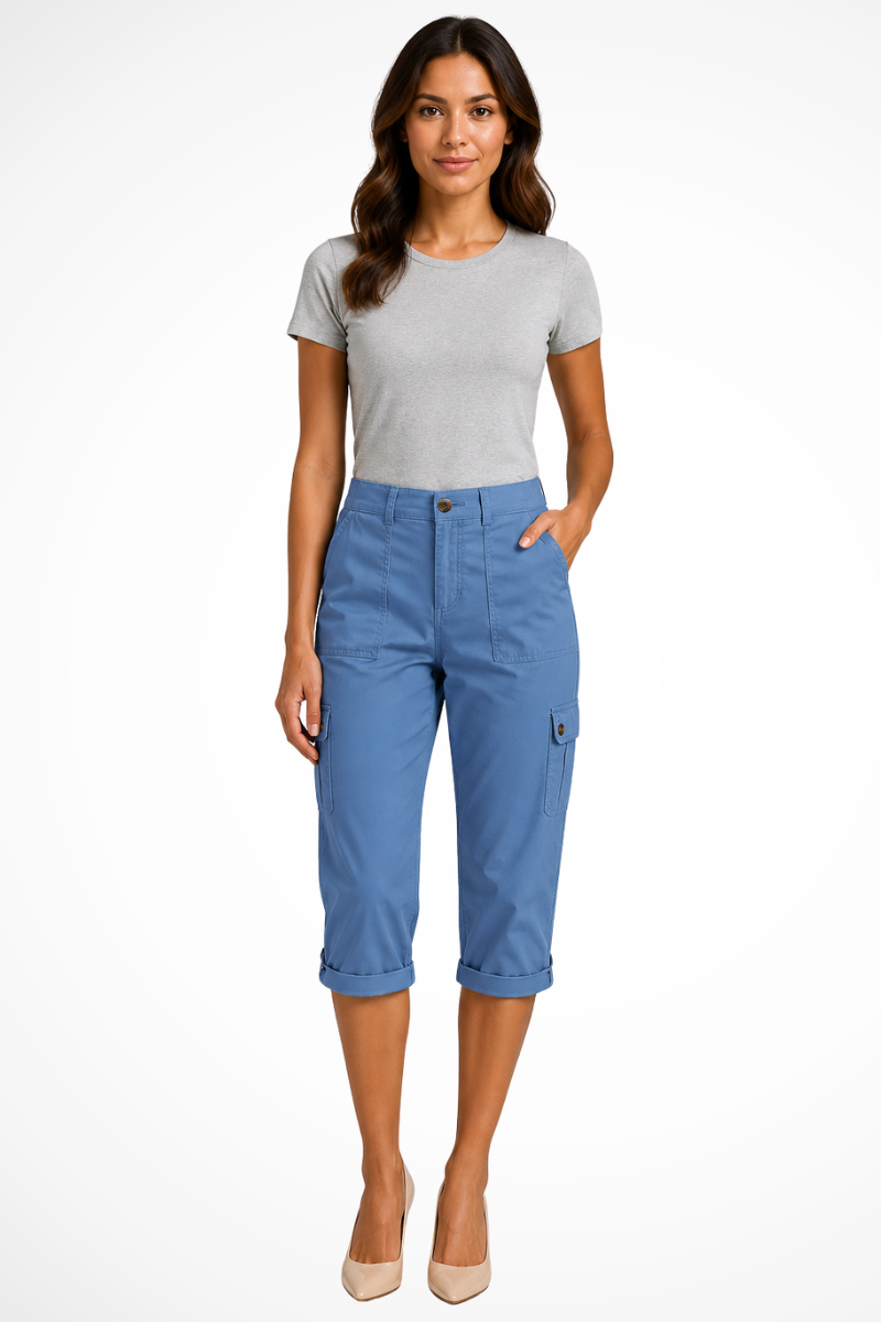 Irene | Cropped Cargo Trousers