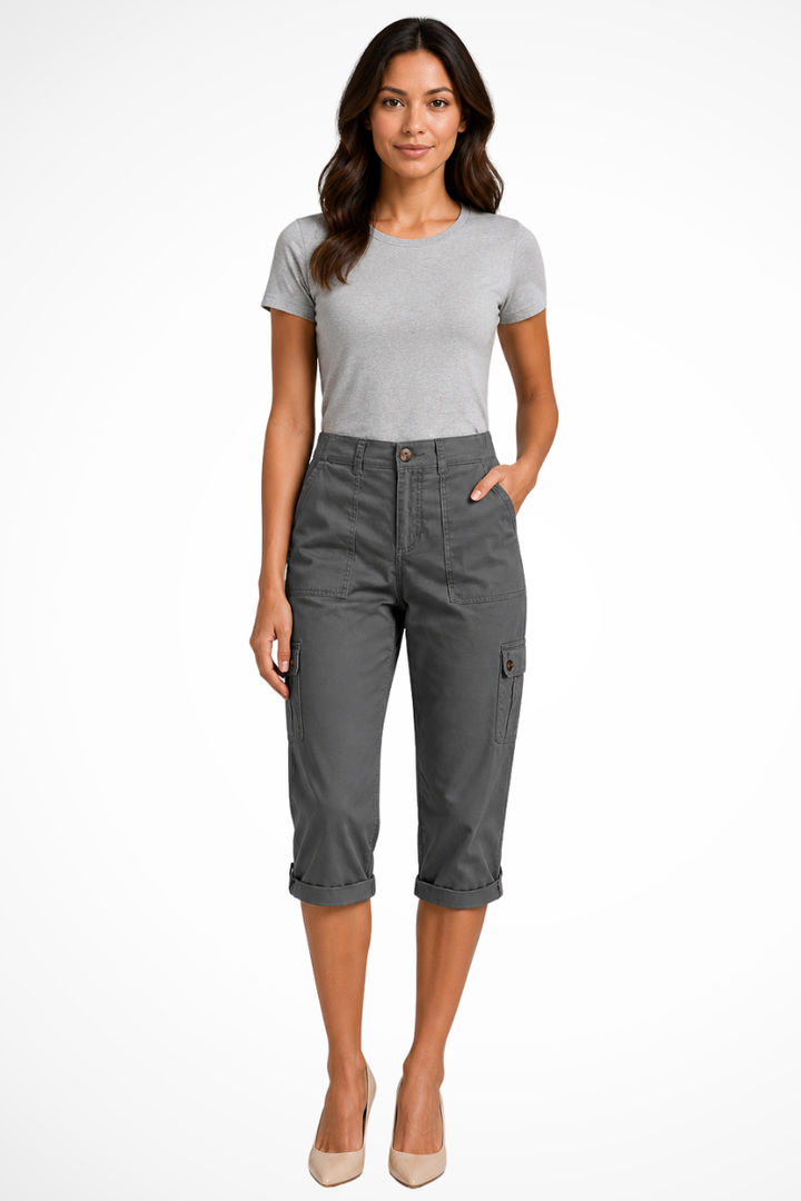 Irene | Cropped Cargo Trousers