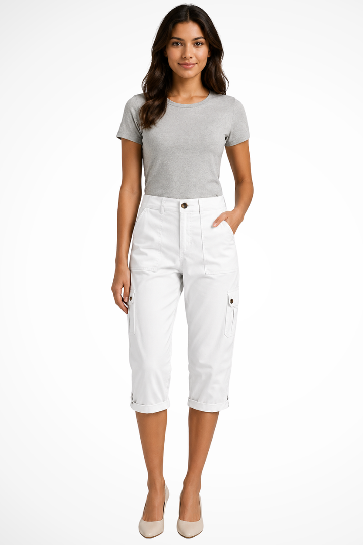 Irene | Cropped Cargo Trousers