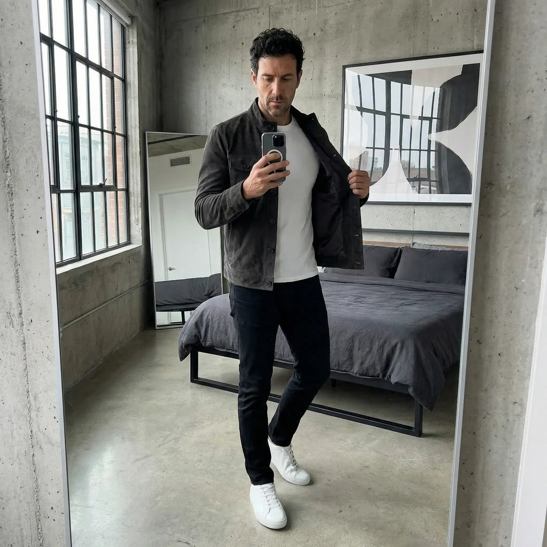 Luke | Suede-Look Jacket with Front Pockets