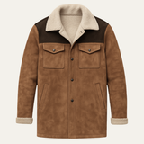 Men's Vintage Shearling Lined Winter Jacket | Classic Warmth & Timeless Style