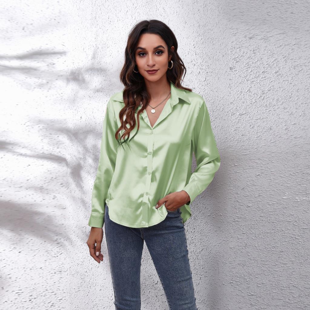 Alice | Loose-Fit Satin Blouse in Seven Shades