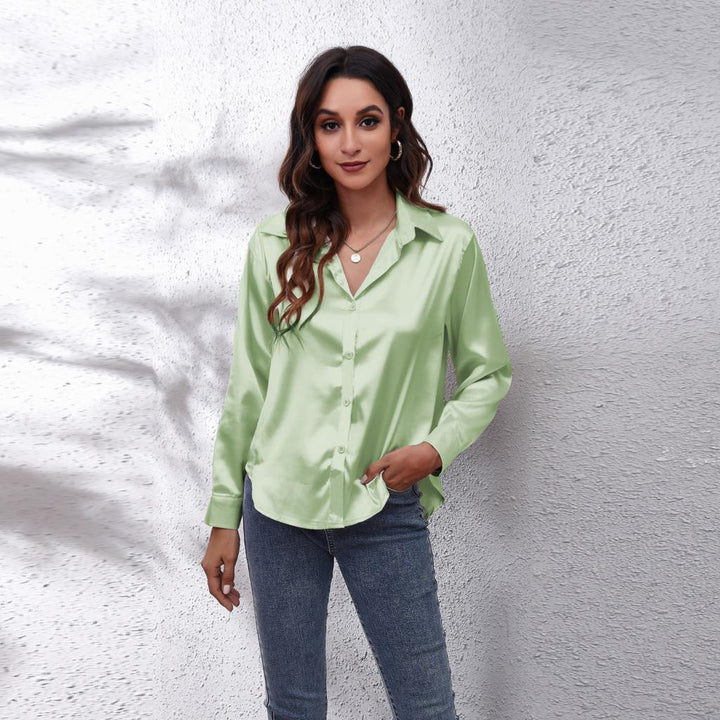 Alice | Loose-Fit Satin Blouse in Seven Shades