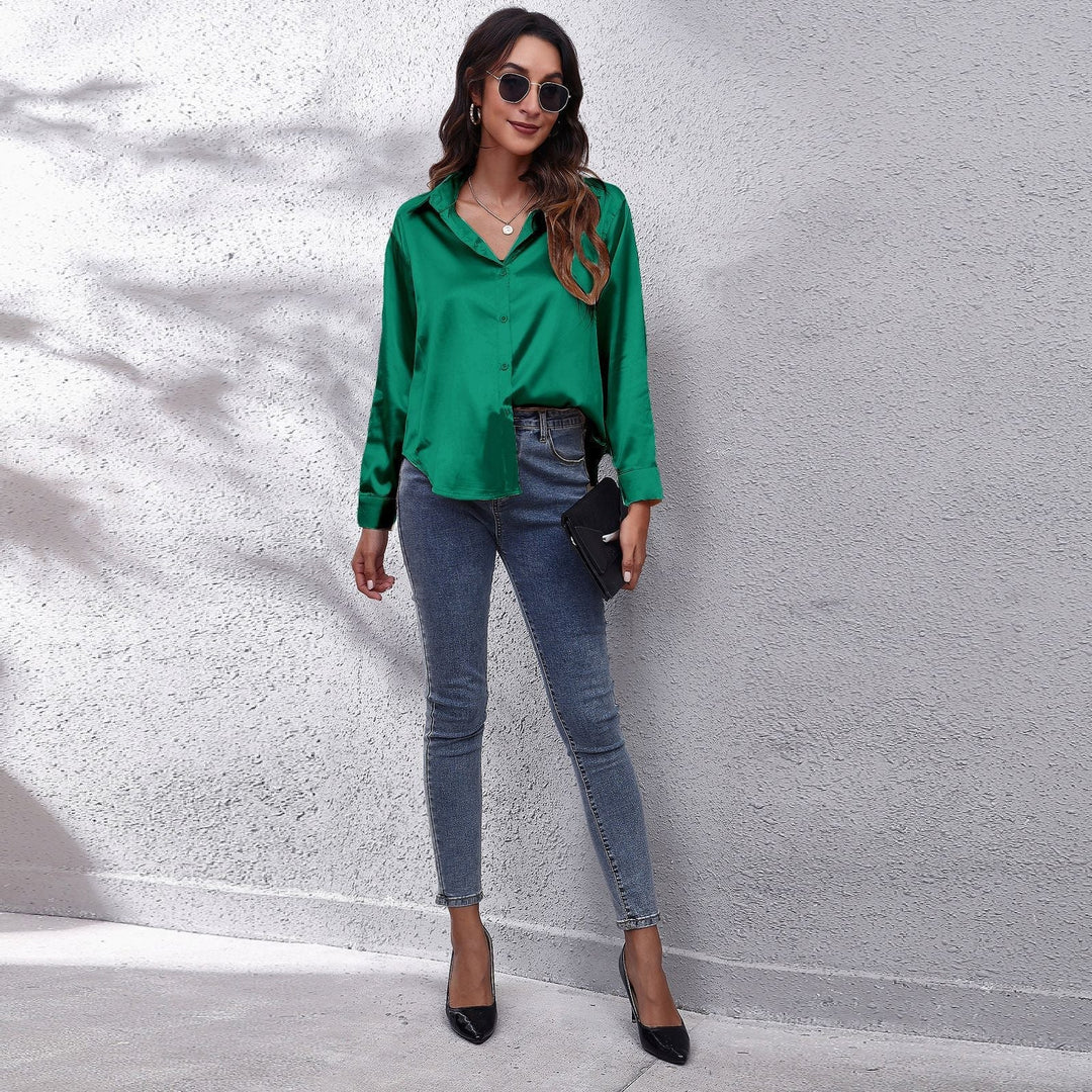 Alice | Loose-Fit Satin Blouse in Seven Shades