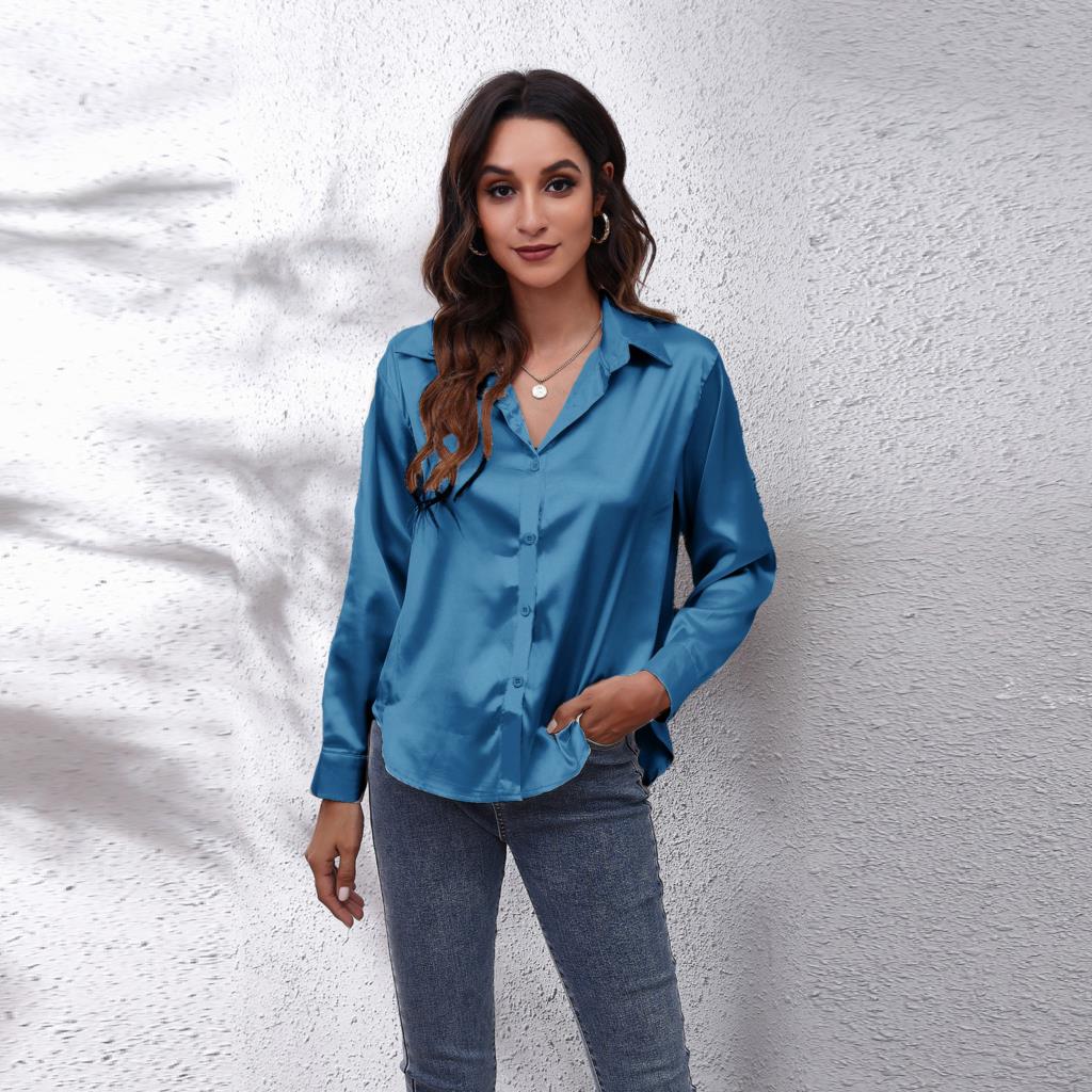 Alice | Loose-Fit Satin Blouse in Seven Shades