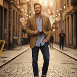 Men's Cotton Windbreaker Blazer | Versatile Style, All-Season Comfort