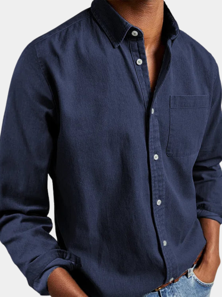 Men's Buttoned Denim Shirt