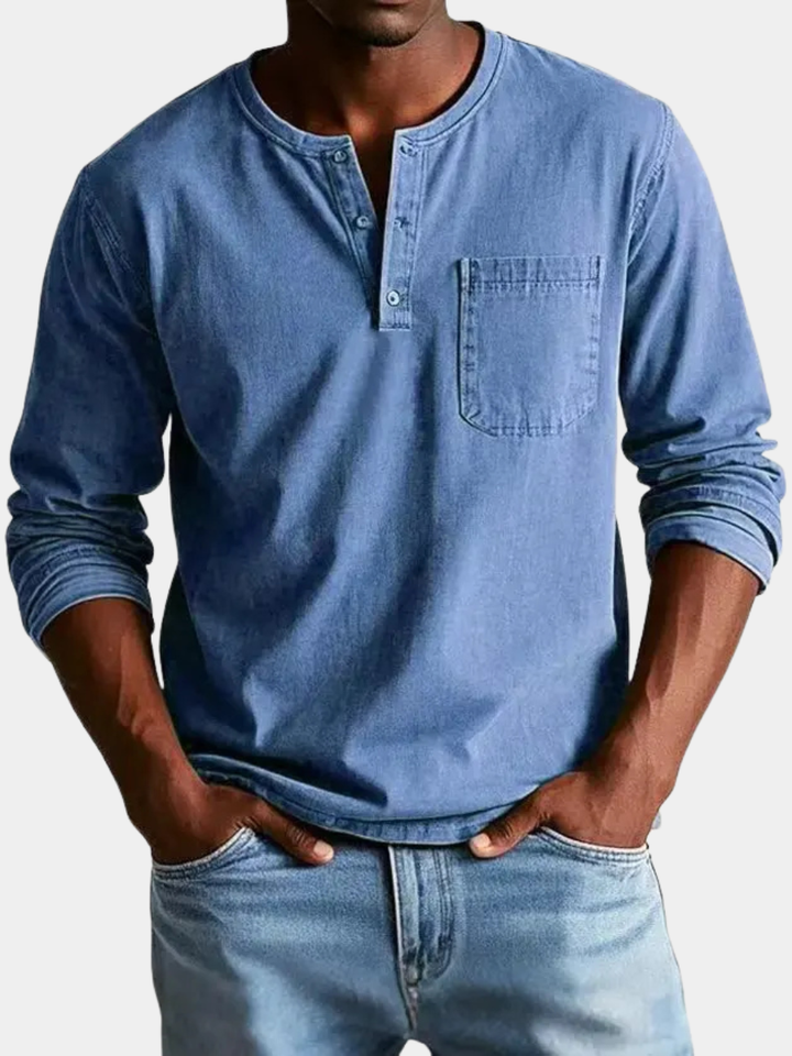 Men's Vintage Henley Shirt