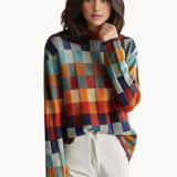 Patchwork Cashmere Turtleneck | Luxurious Texture & Timeless Sophistication