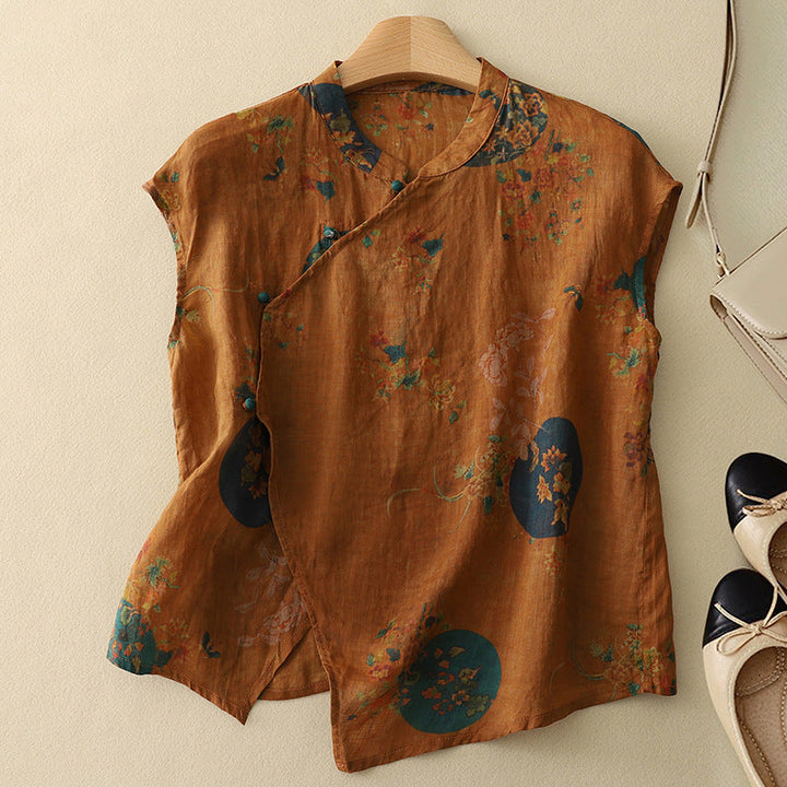 Ava | Vintage Floral Sleeveless Top