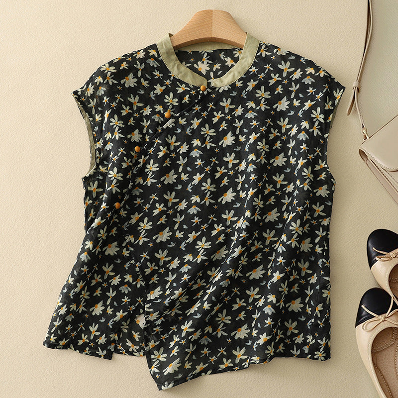 Ava | Vintage Floral Sleeveless Top