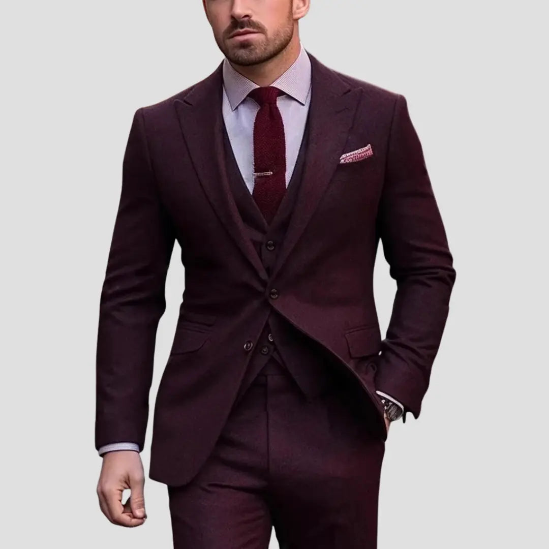 Men's Slim-Fit Three-Piece Suit | Elegant Occasion Set