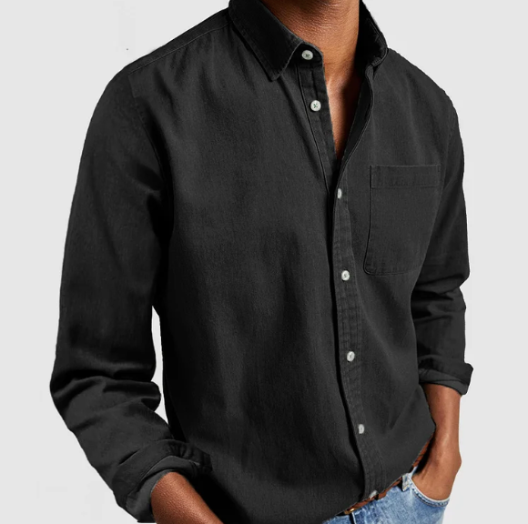 Men's Buttoned Denim Shirt
