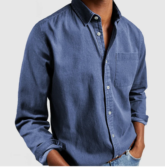 Men's Buttoned Denim Shirt