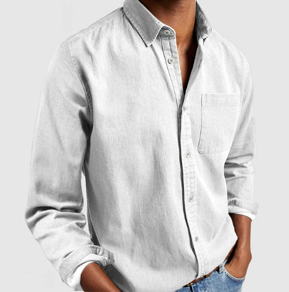 Men's Buttoned Denim Shirt