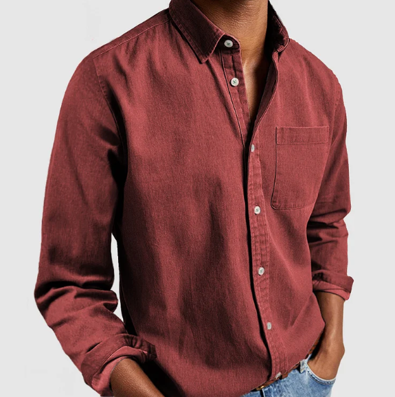 Men's Buttoned Denim Shirt