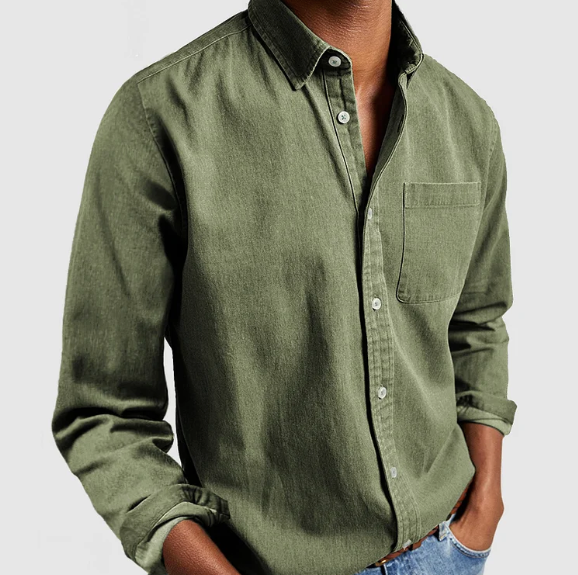 Men's Buttoned Denim Shirt