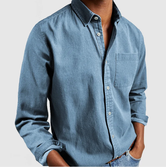 Men's Buttoned Denim Shirt