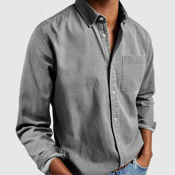 Men's Buttoned Denim Shirt