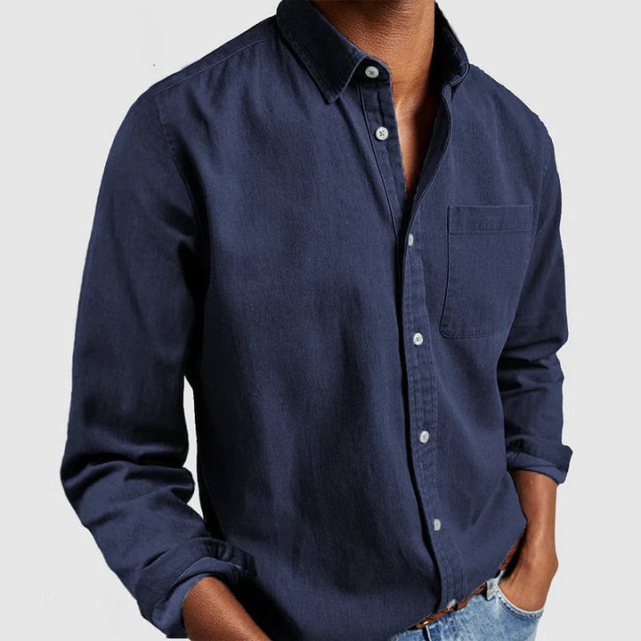 Men's Buttoned Denim Shirt