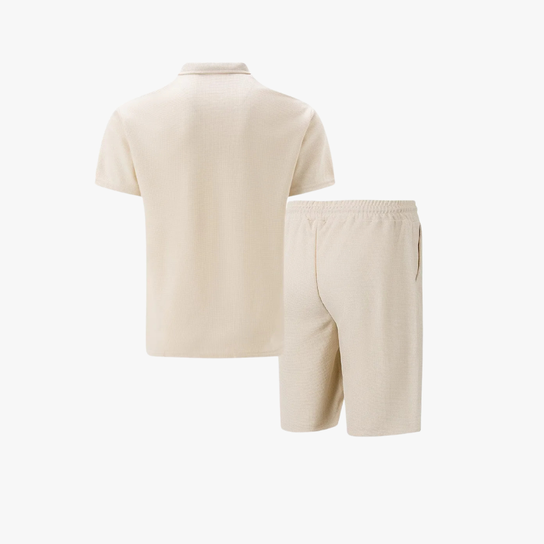 Men's Zip Polo and Shorts Set | Coordinated Look