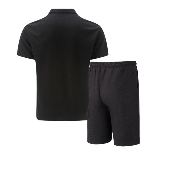 Men's Zip Polo and Shorts Set | Coordinated Look