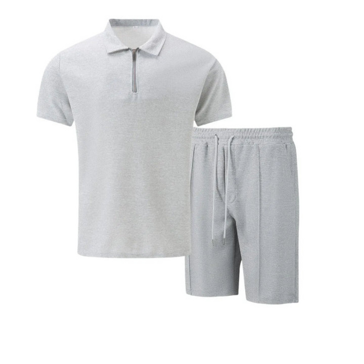 Men's Zip Polo and Shorts Set | Coordinated Look