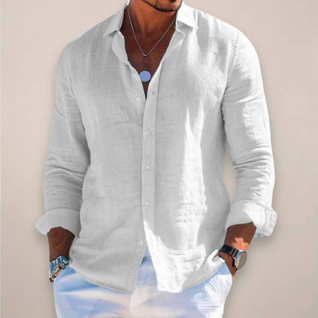Men's Buttoned Linen Shirt