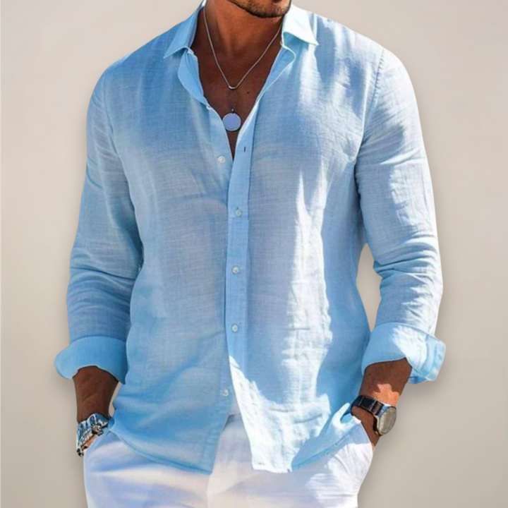 Men's Buttoned Linen Shirt