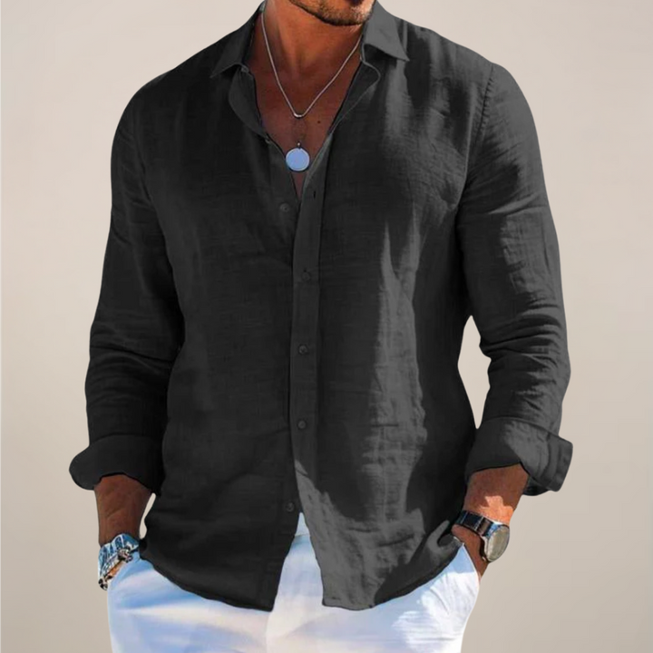 Men's Buttoned Linen Shirt