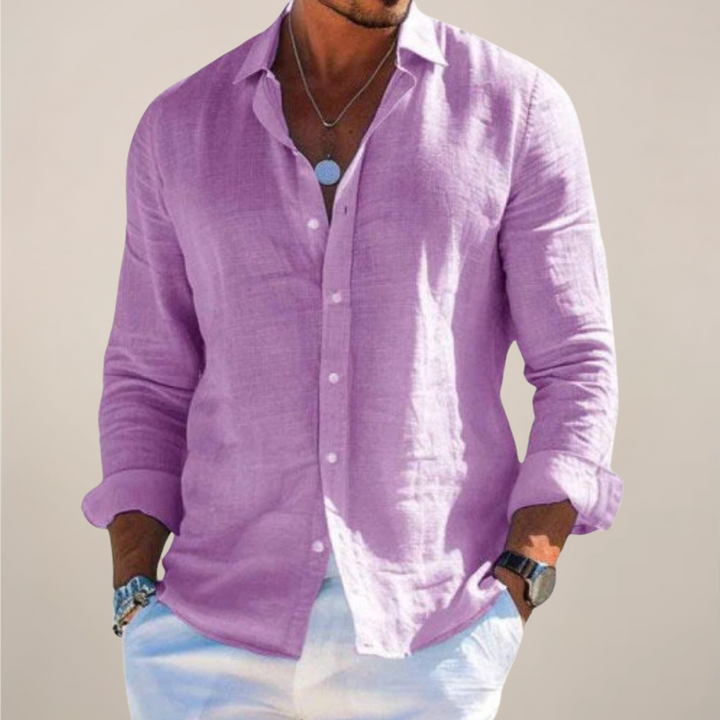 Men's Buttoned Linen Shirt