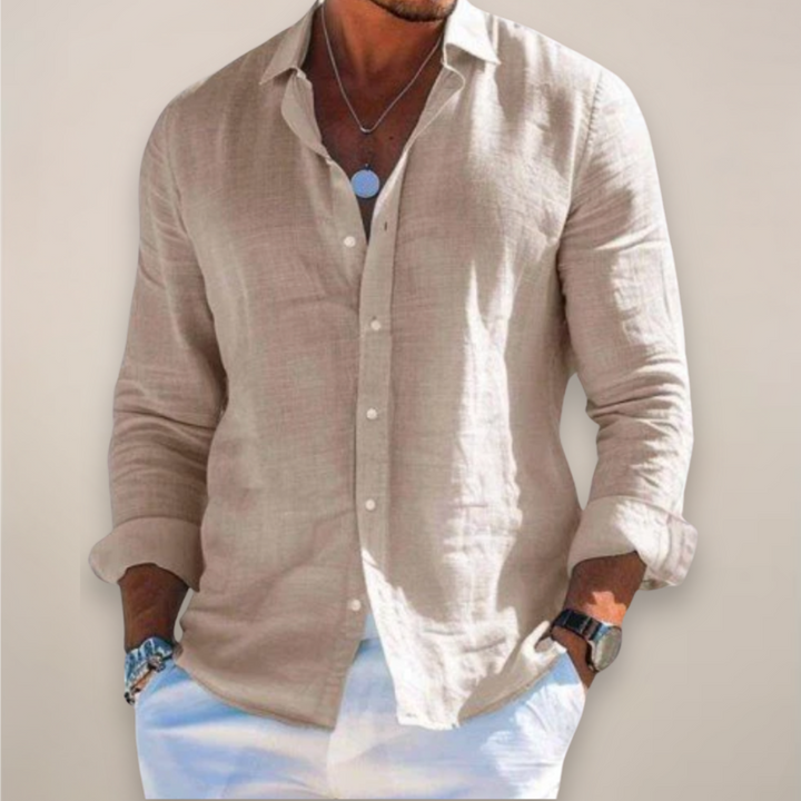 Men's Buttoned Linen Shirt