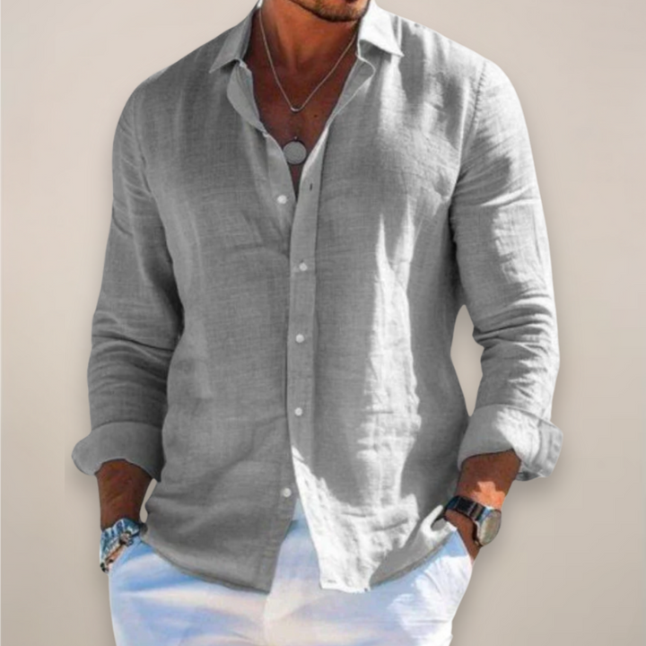 Men's Buttoned Linen Shirt