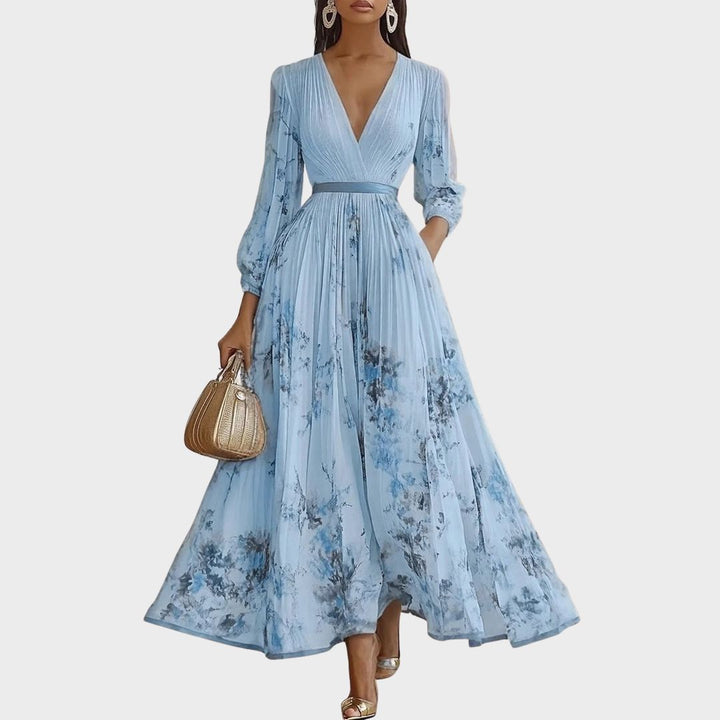 Rowella | Elegant Pleated Maxi Dress for Occasions