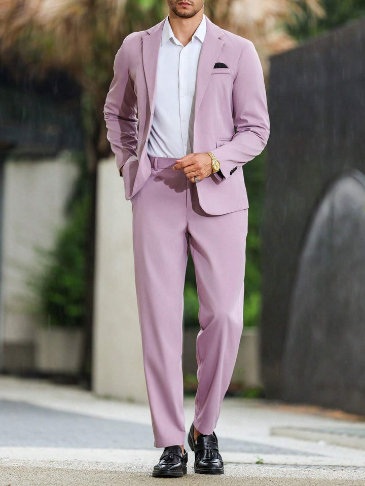 Men's Slim-Fit Linen Suit | Two-Piece Elegant Summer