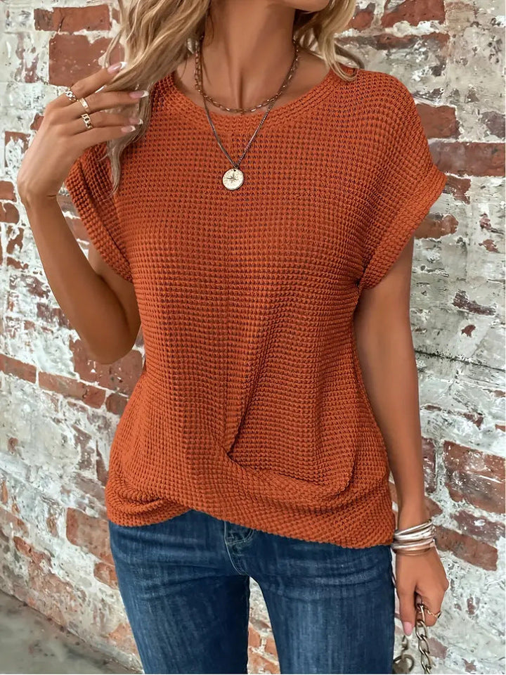 Anna | Waffle Knit T-Shirt