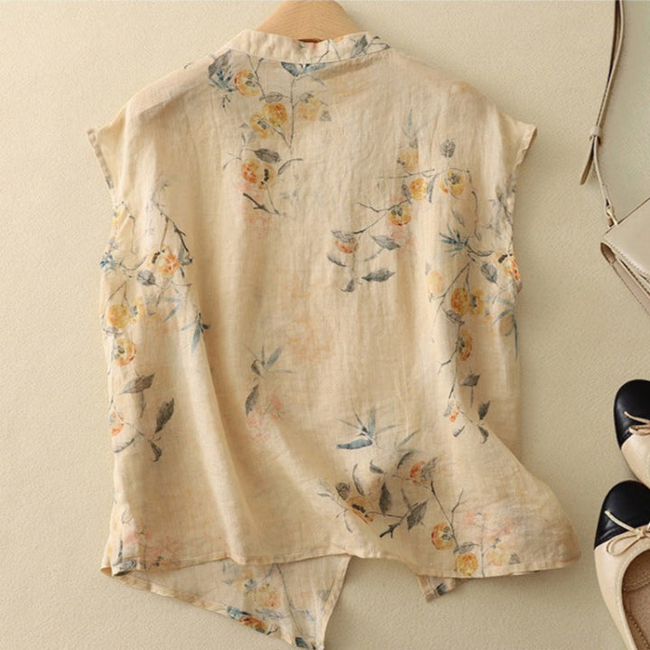 Ava | Vintage Floral Sleeveless Top