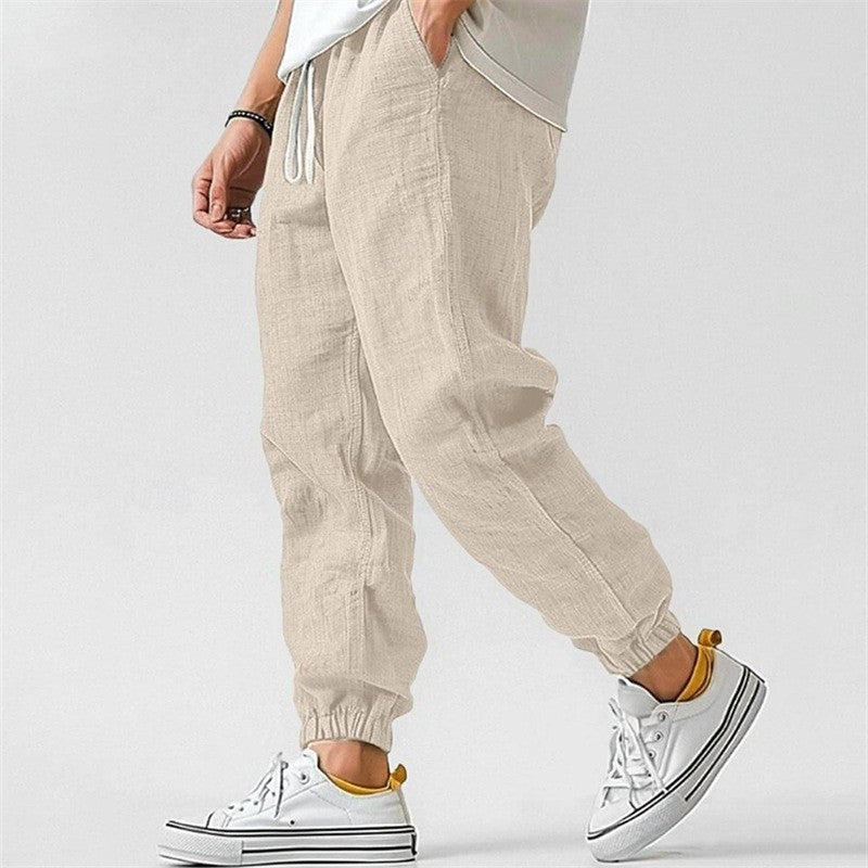 Men's Cotton-Linen Jogger Trousers