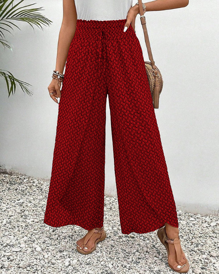 Nancy | Wide-Leg Trousers with Geometric Print