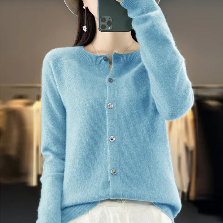 Ruby | Merino Wool Button Cardigan